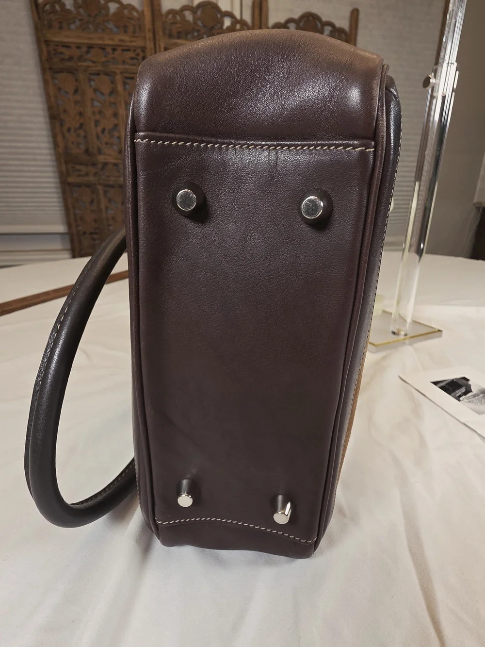 Vintage Coach 9424 Suede Leatgher Tote Brown Camel Y2K Made in Costa Rica